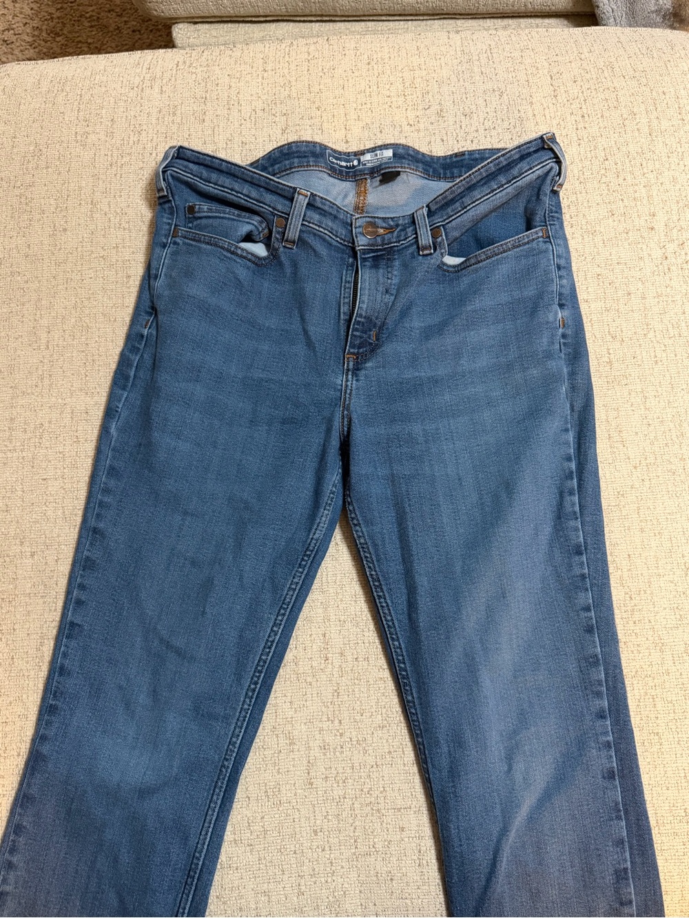 Classic Carhartt Women's Mid-Rise Blue Jeans